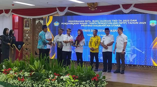 PENYAMPAIAN DIPA: Seluruh kepala daerah di kabupaten dan kota menerima penyampaian DIPA dan alokasi TKD Tahun Anggaran 2023, Rabu (14/12).