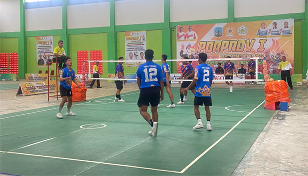 TARAKAN RAIH EMAS: Pada kelas Tim Double Event medali emas direbut Tarakan saat bersua Nunukan.
