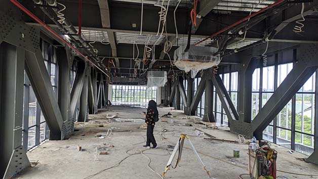 KEJAR TARGET: Pembangunan Gedung Sekretariat Provinsi Kaltara yang masih dalam tahap pengerjaan merupakan salah satu prioritas pada APBD 2023.