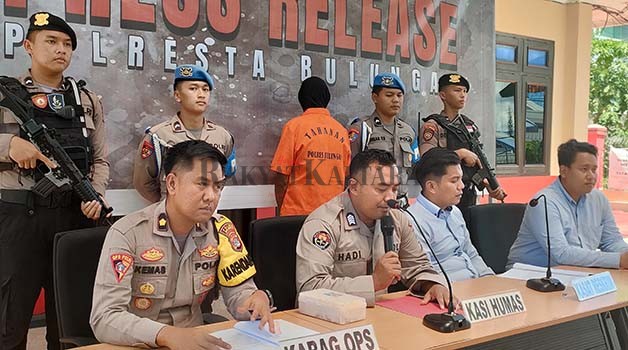BAKAR LAHAN: Tersangka N diamankan Polresta Bulungan diduga lakukan pembakaran lahan dengan luas terdampak mencapai  20 hektare.