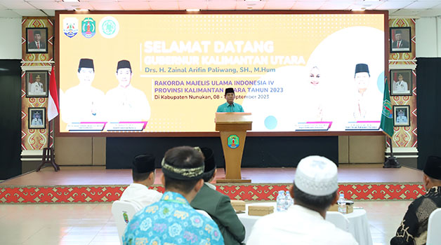 RAKORDA MUI: Gubernur Kaltara Drs H Zainal Arifin Paliwang SH, M.Hum menghadiri Rakorda MUI Wilayah IV Kaltara, Sabtu (9/9) lalu.