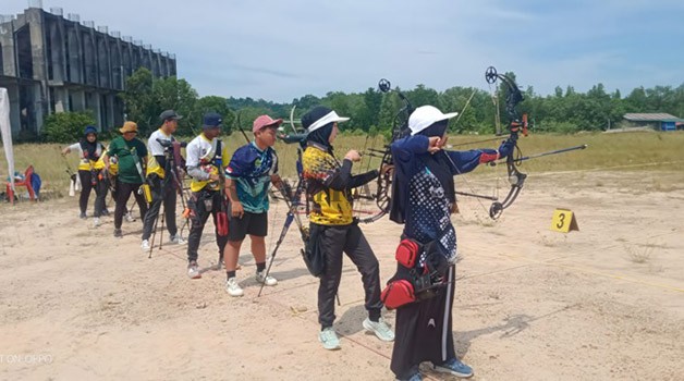TARGET LOLOS PON: Atlet panahan Kaltara ikuti Selekprov sebelum ajang Pra Pon, pekan lalu.