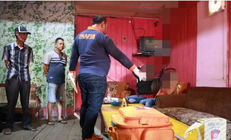 Salah satu wisma di Bandang Raya, Solong akan diawasi petugas gabungan.