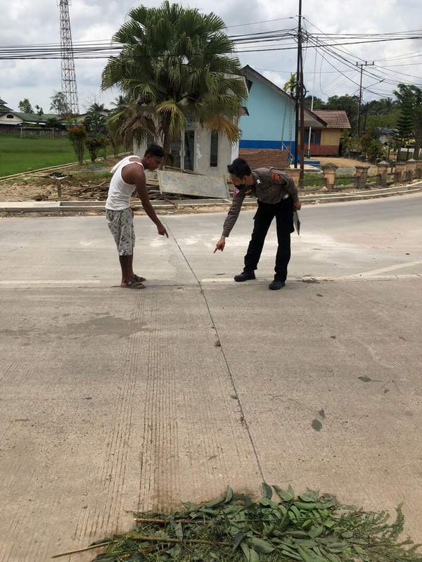Polisi olah TKP
