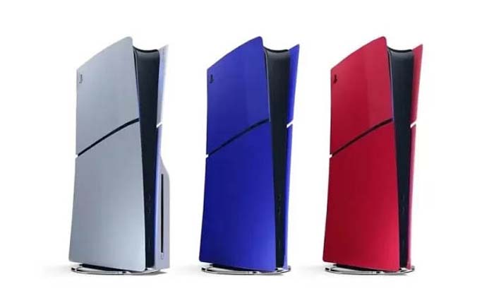 Tiga pilihan warna baru untuk PS5 Slim. PS5 memiliki bodi lebih singset.