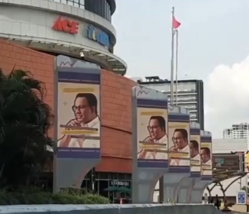 Tangkapan layar Videotron yang dipasang K-Pop pendukung Anies yang sudah di takedown.