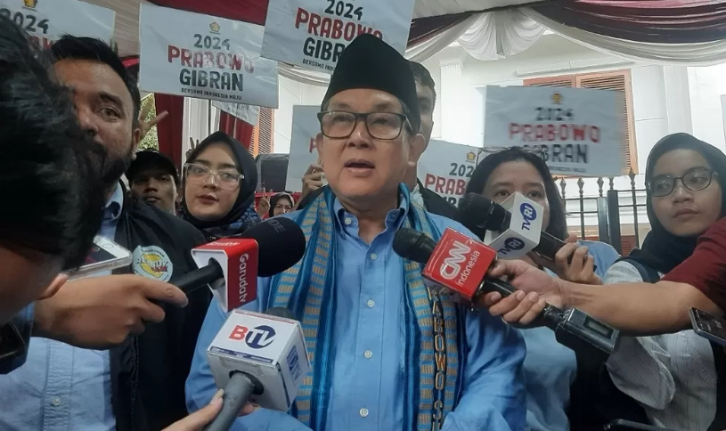 Wakil Ketua TKN Prabowo-Gibran, Ali Masykur Musa setelah menerima deklarasi Relawan Pagi