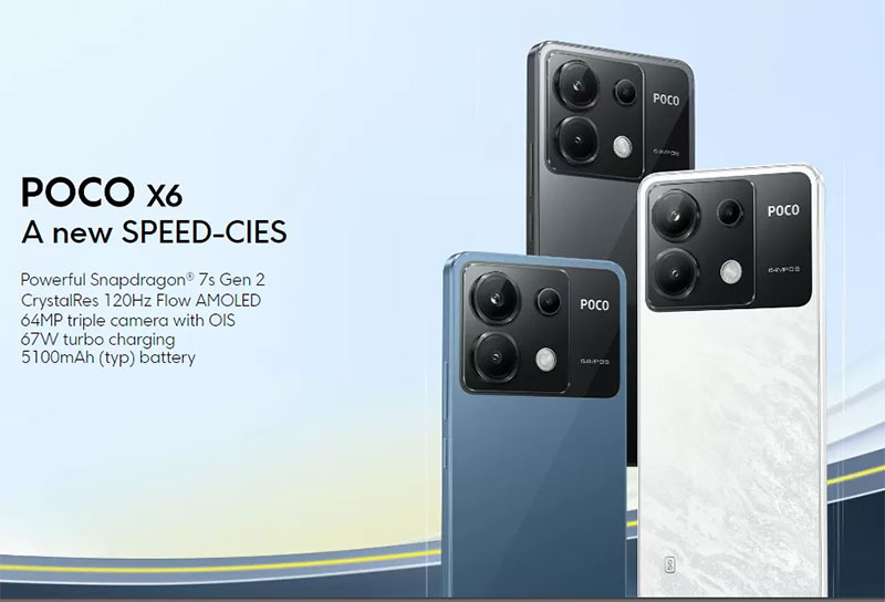Gambar Poco X6 5G beserta fitur utamanya yang diambil di website resmi Poco.