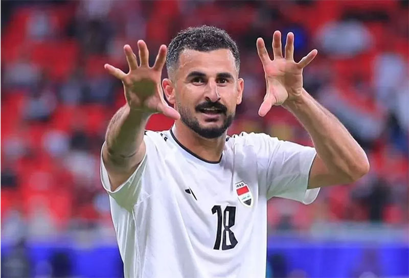 Aymen Hussein satu dari empat pemain kunci Irak yang mesti diwaspadai Timnas Indonesia besutan Patrick Kluivert.