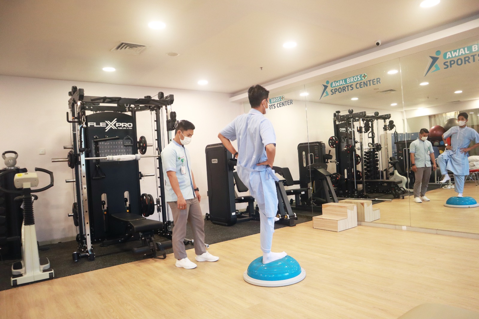 Suanasa sport center RS Awal Bros Sudirman yang menjadi layanan unggulan di rumah sakit tersebut.