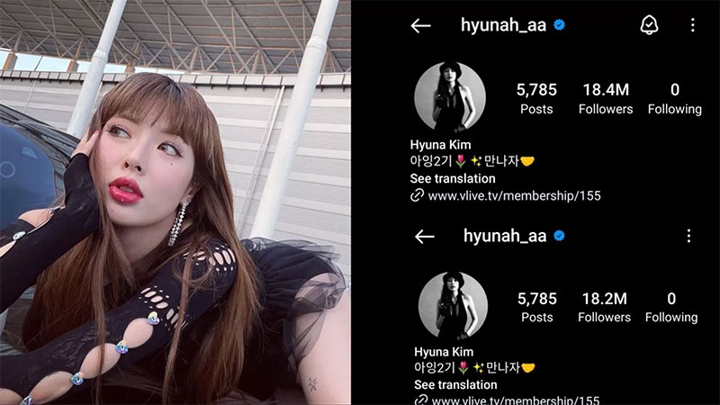 HyunA kehilangan 200 ribu followersnya.