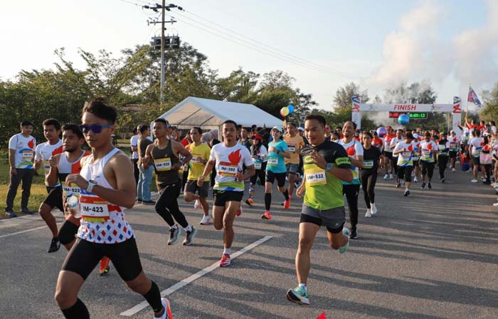 Ratusan peserta mengikuti iven PHR WK Rokan Kolaboratif Run 2024 di Taman Kolaborasi, Duri Camp PHR, beberapa waktu lalu.