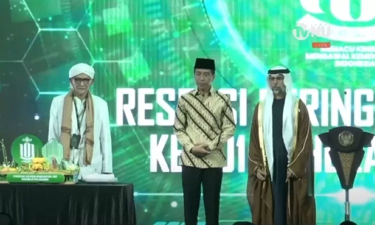 Presiden Jokowi dan Menteri UAE Hadiri Harlah NU 101. (