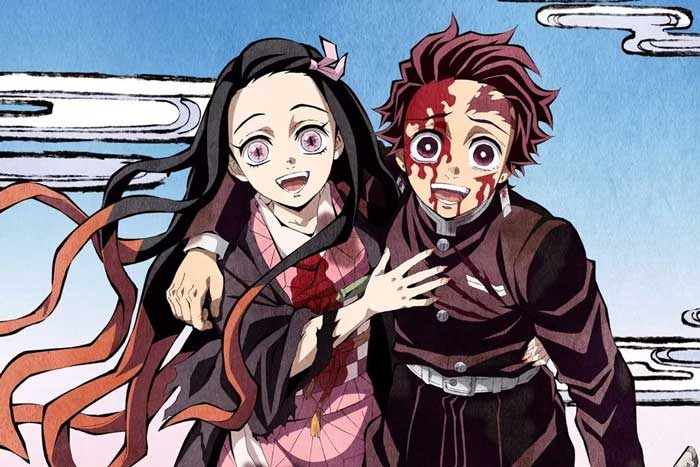Tokoh anime Demon Slayer: Kimetsu no Yaiba Nezuko dan Tanjiro. Sumber foto: X.com / @kimetsu_off