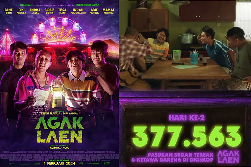 Poster film Agak Laen (2024). Baru dua hari tayang film ini sduah tembus 37o ribu penonton.