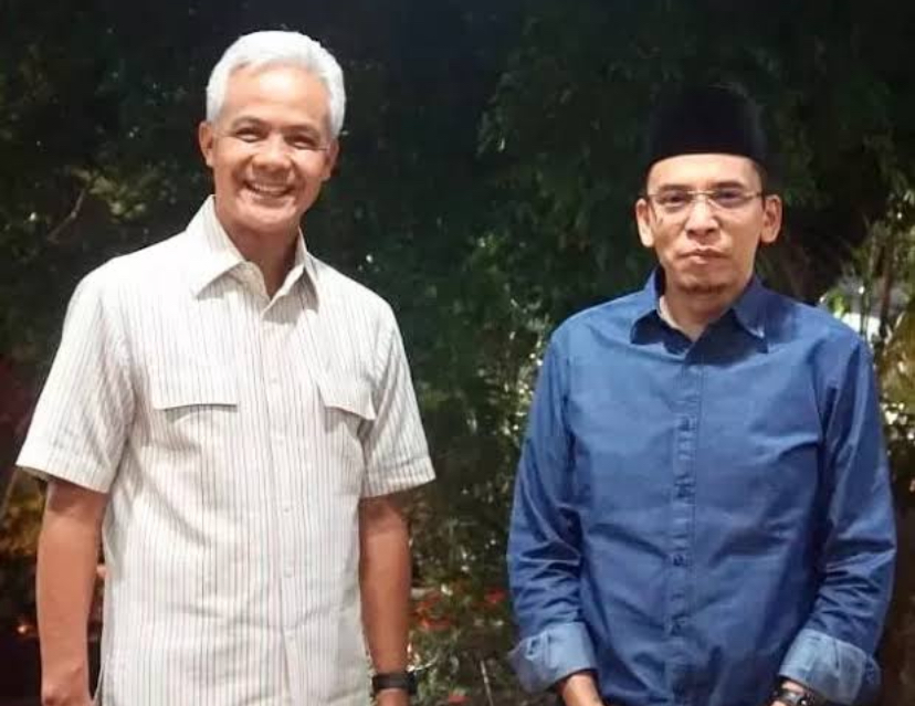 Capres Nomor urut 03 Ganjar Pranowo dan Tuan Guru Bajang.