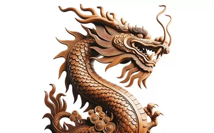 Ilustrasi Naga Kayu.