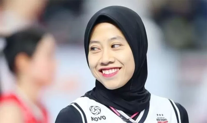 Megawati Hangestri menjalani debut yang manis di Liga Voli Korea Selatan bersama Red Sparks .