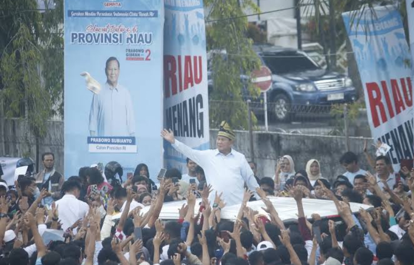 Capres Prabowo Subianto saat kampanye di Pekanbaru, beberapa waktu lalu.