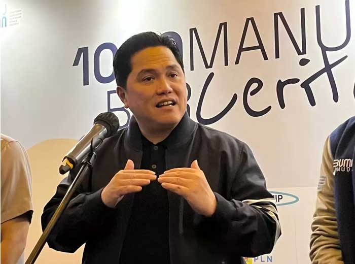 Menteri BUMN Erick Thohir. (Nurul Fitriana/JawaPos.com)