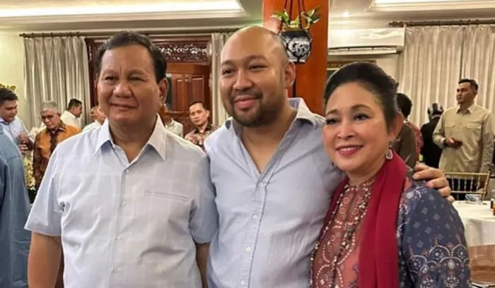 Titiek Seoharto bersama Prabowo dan putra semata wayangnya Ragowo Hediprasetyo Djojohadikusumo alias Didiet Hediprasetyo.