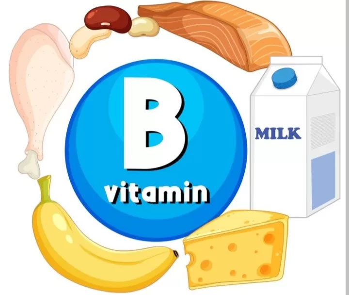 Ilustrasi vitamin B. Ada 8 jenis vitamin B.