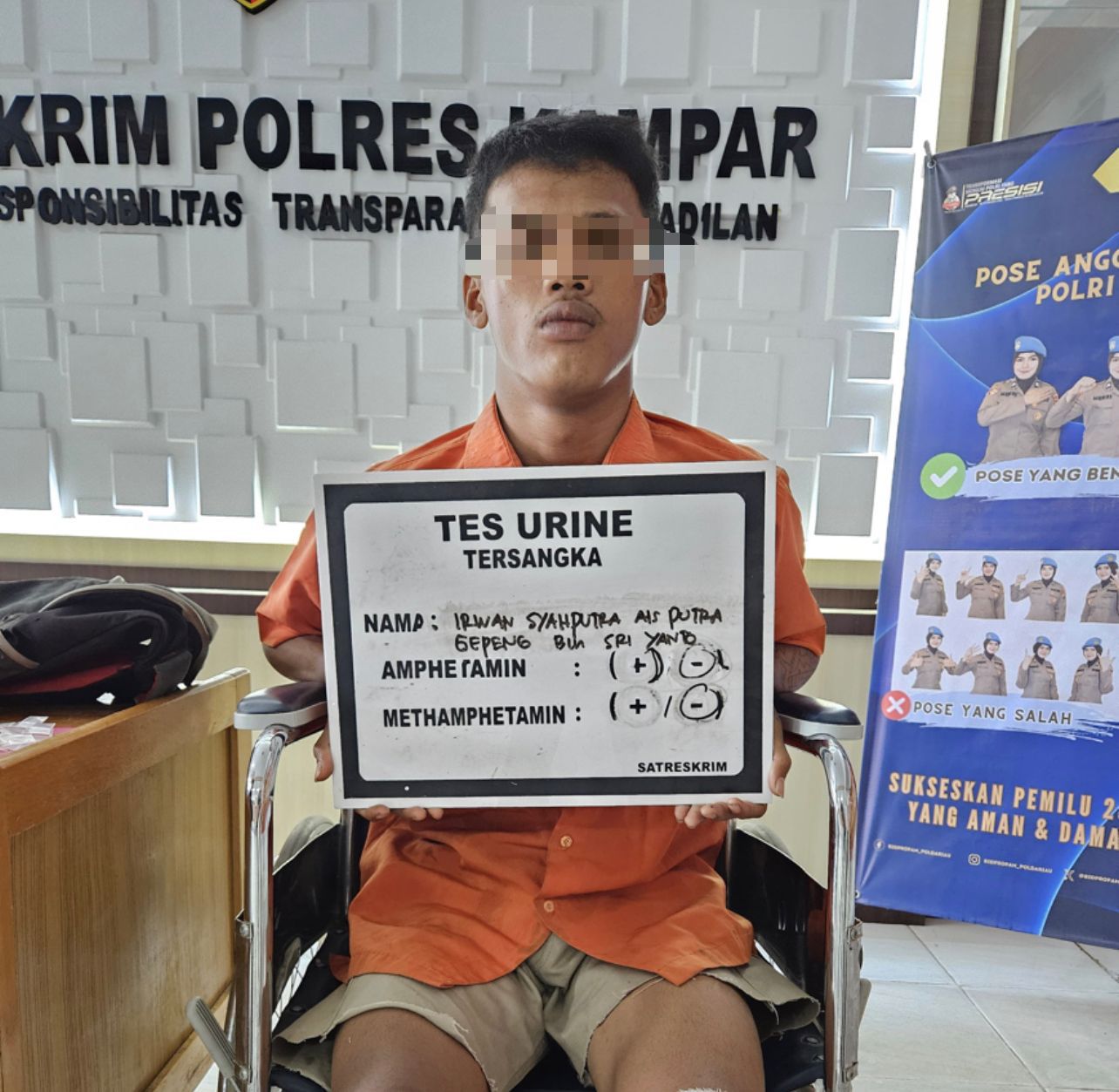 Bandar sabu dan pelaku penikaman PU dibekuk Unit Reskrim Polsek Tapung di Air Tiris Kecamatan Kampar, Kabupaten Kampar, Selasa (21/2/2024).