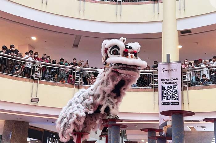 Atraksi Barongsai Patok memukau ribuan pengunjung Mal SKA pada tahun lalu. Atraksi Barongsai ini juga akan disuguhkan kembali, Sabtu-Ahad (24-25/2/2024) ini.