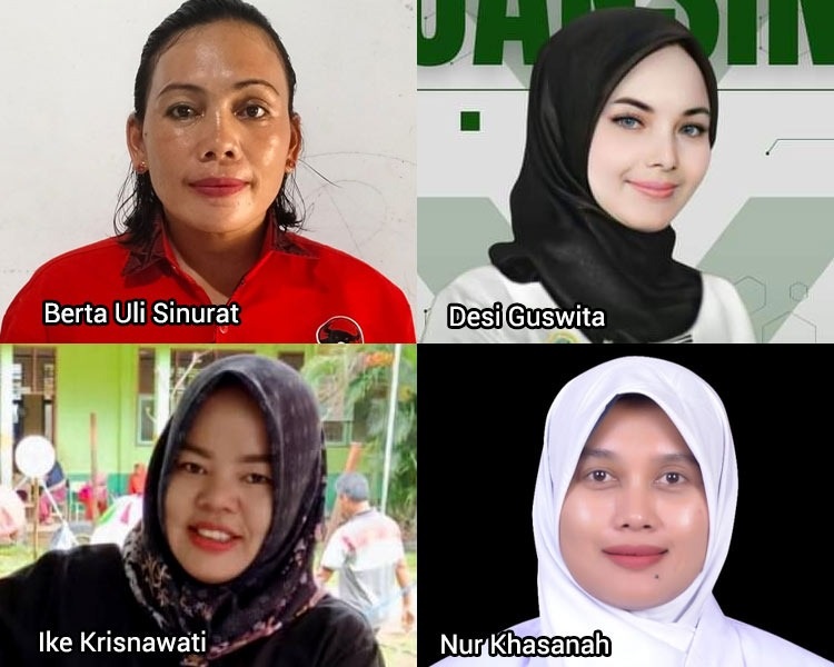 Empat srikandi yang bakal duduk di kursi dewan Kuansing.