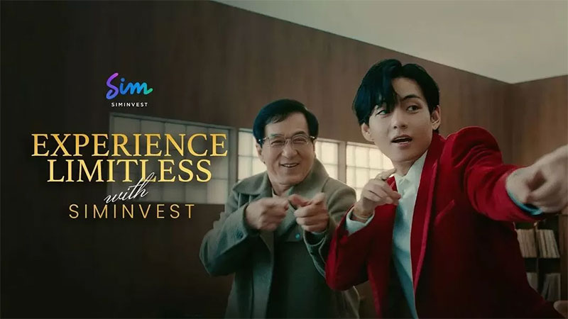 Adu aksi BTS V dan Jackie Chan Jadi Duta Merek SimInvest .