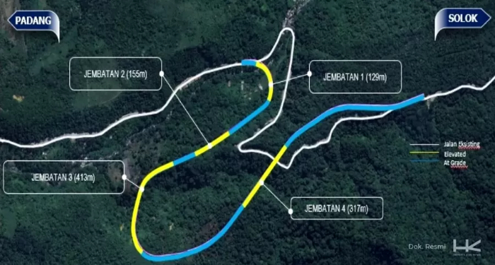 Fly Over Sitinjau Lauik di Padang yang tengah dijajaki Hutama Karya masuk jadi salah satu dari tiga proyek dengan skema KPBU, yang bakal dibangun pemerintah.