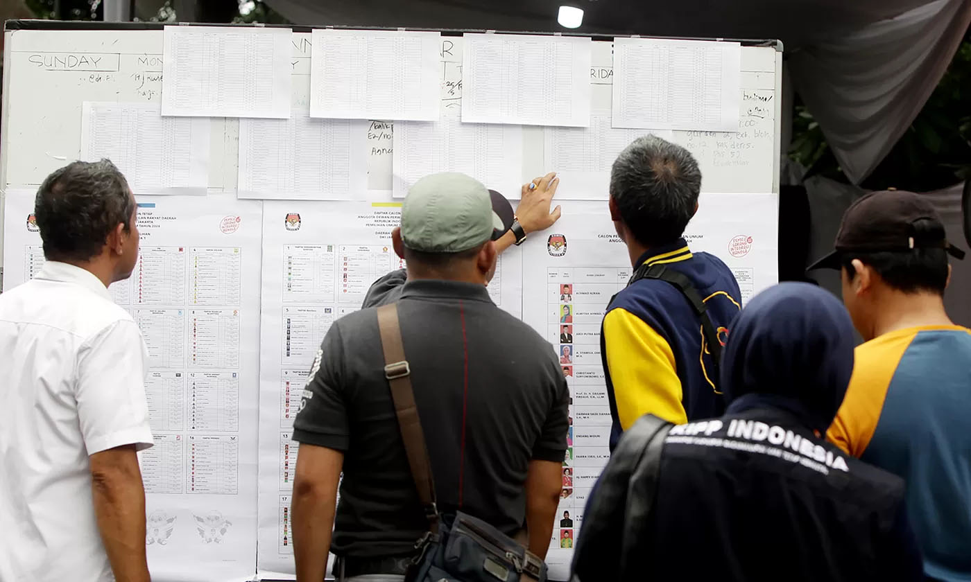 Ilustrasi Warga menggunakan hak pilihnya di Pemilu 2024