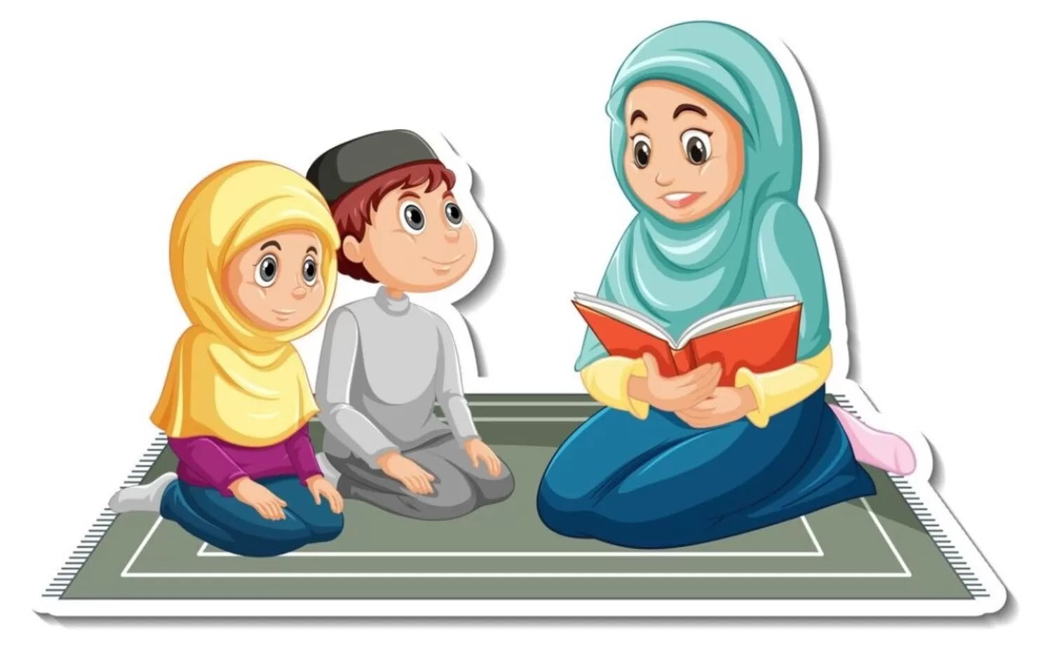 ilustrasi melakukan kegiatan menarik bersama anak-anak di bulan Ramadan.