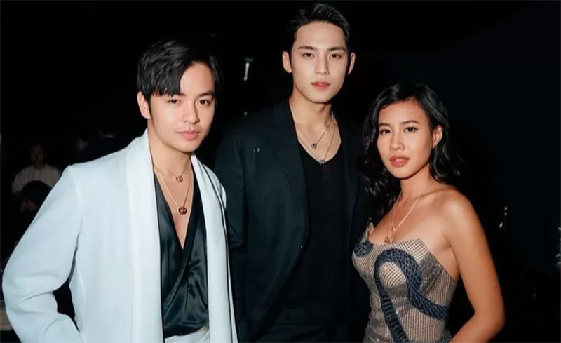 Terlihat akrab, Angga Yunanda unggah kebersamaan dengan pacaranya Shenina Cinnamon dan Mingyu Seventeen.