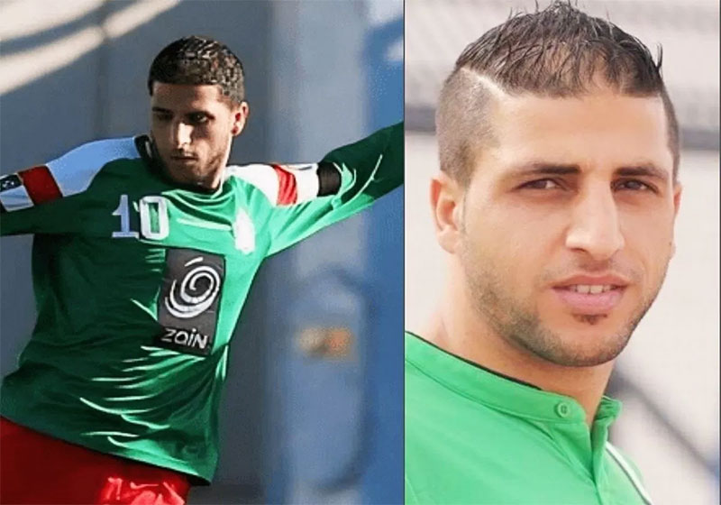 Pemain Timnas Palestina Mohammed Barakat .