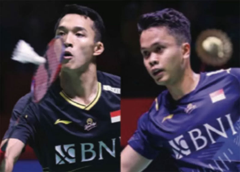 Jonatan Christie (Jojo) dan Anthony Sinisuka Ginting mencipatakn all Indonesia final di All England 2024.