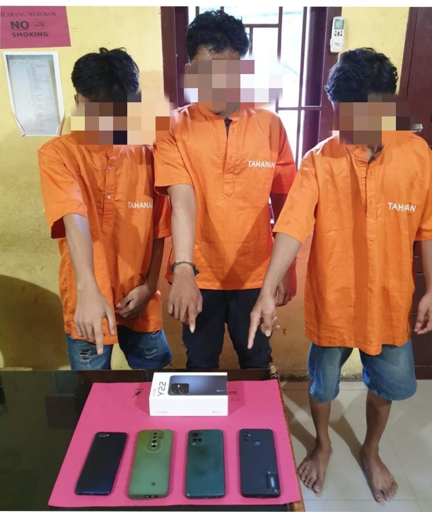 Polsek Tambang berhasil mengamankan tiga pelaku pencurian dengan pemberatan, Kamis (14/3/2024).