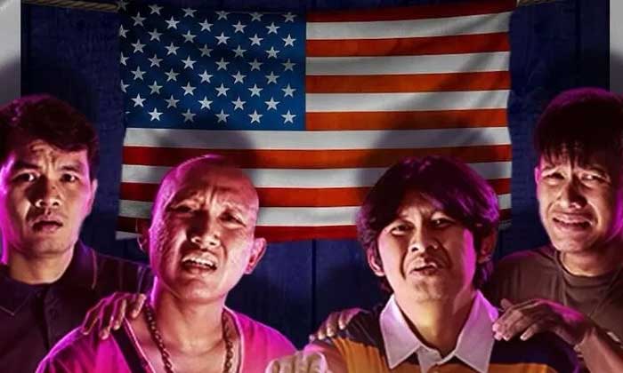 Poster resmi pengumuman film Agak Laen yang akan tayang di Amerika Serikat.