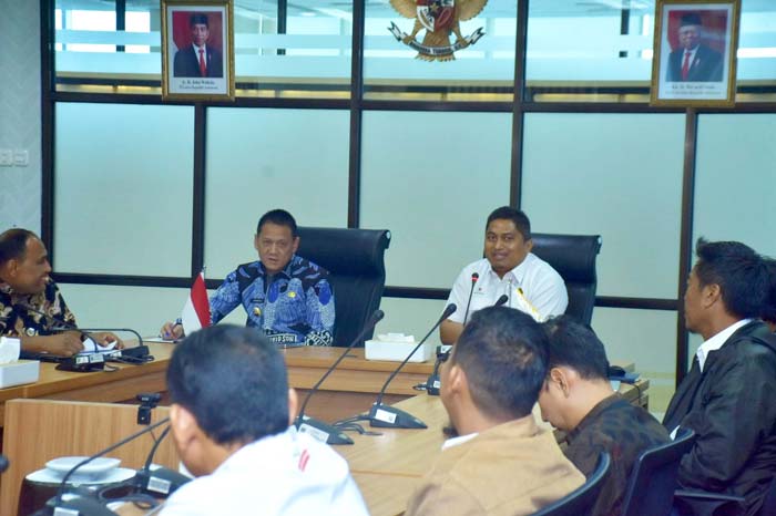 Rapat koordinasi pembangunan Bangkinang Riverside di Kantor Perwakilan SKK Migas Sumbagut, Jalan&nbsp; Jenderal Sudirman, Pekanbaru, Kamis (28/3/2024).