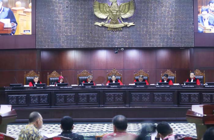 sidang lanjutan sengketa hasil Pemilihan Presiden (Pilpres) 2024 di Mahkamah Konstitusi (MK), Jakarta, Kamis (28/3/2024).