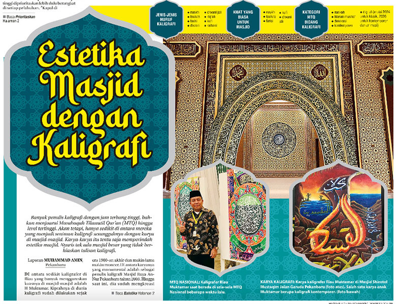 Ilustrasi  kaligrafi.