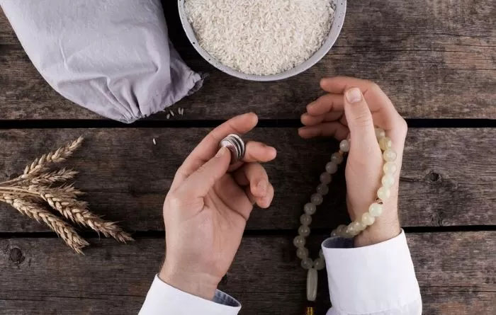 Ilustrasi zakat fitrah. 