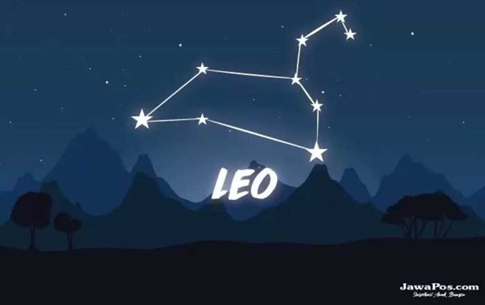 Ilustrasi zodiak Leo.