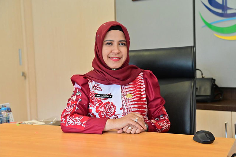 Direktur RSUD Arifin Achmad drg Wan Fajriatul Mamnunah
