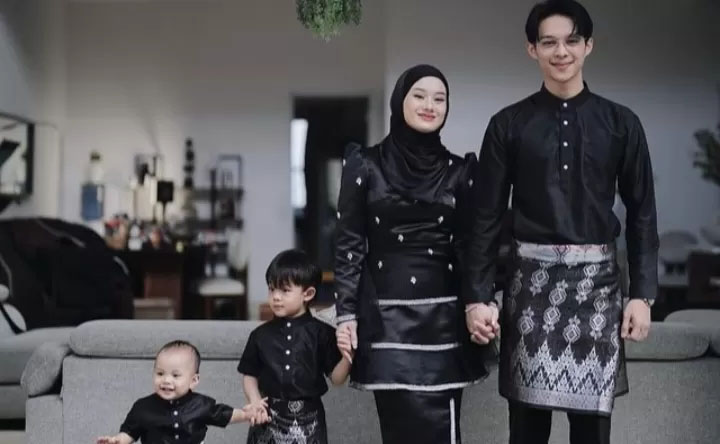 Potret keluarga Rey Mbayang dan Dinda Hauw.