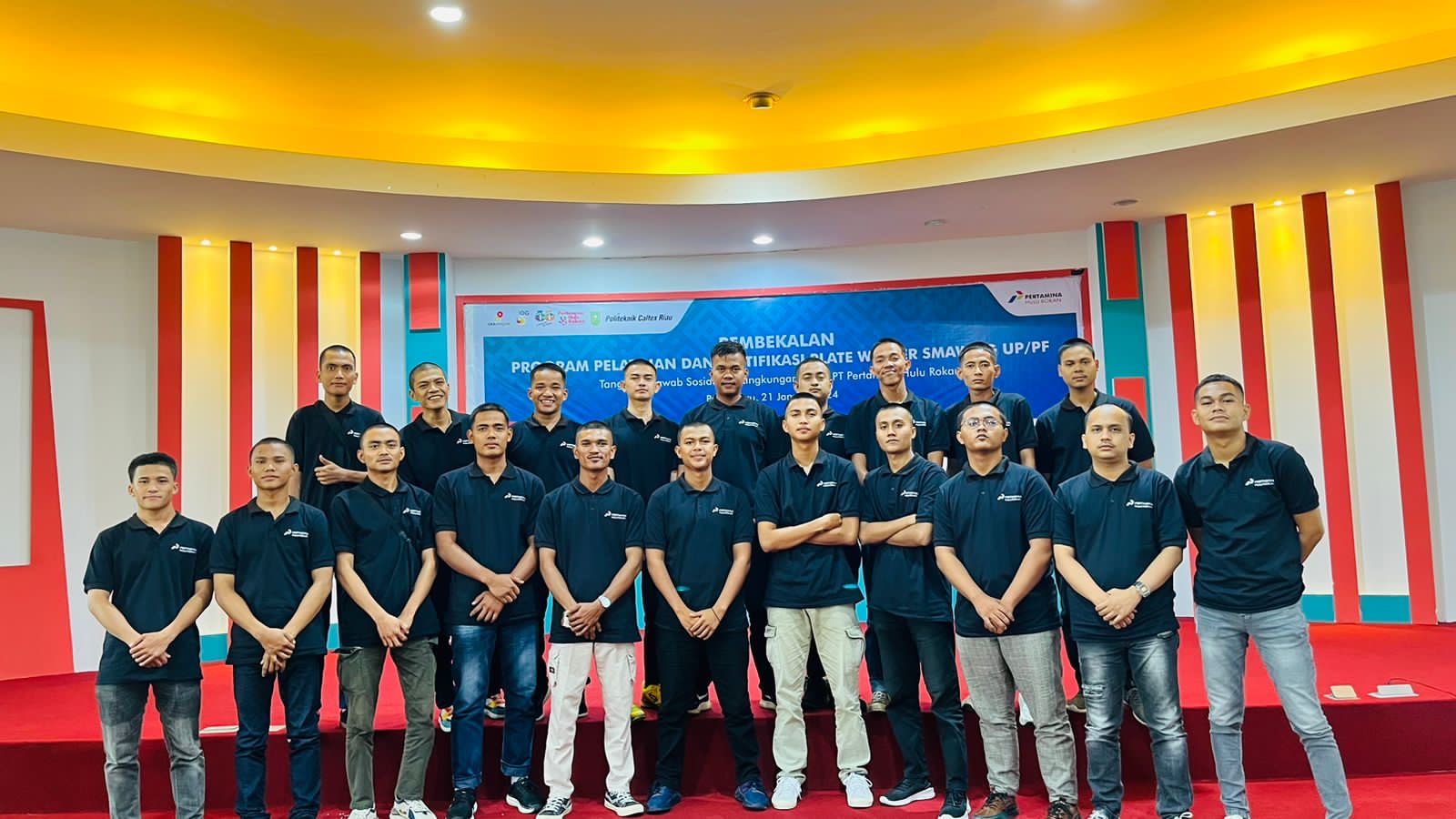 Sebanyak 20 putra Riau mengikuti Pelatihan dan Sertifikasi Juru Las (Welder) di BLK Kementerian Tenaga Kerja RI. Ini merupakan rangkaian Program Vokasi PT Pertamina Hulu Rokan.