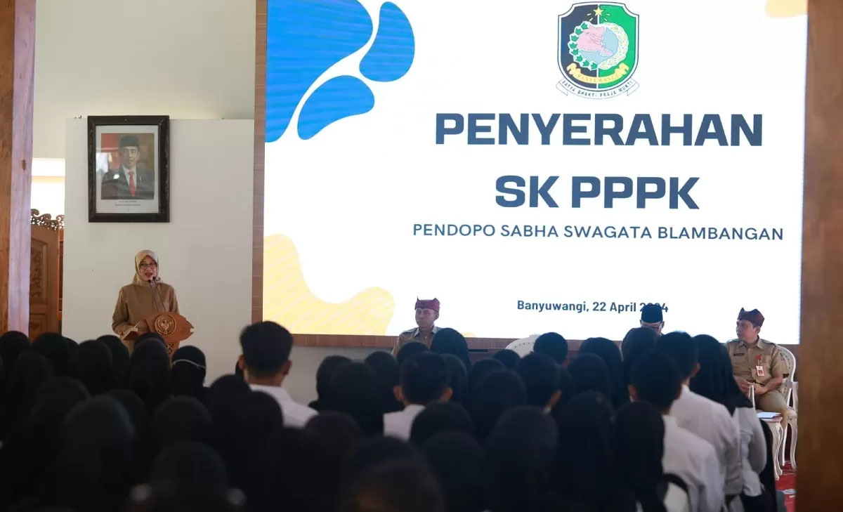 Penyerahan SK PPPK dan pelantikan di Pendopo Pemkab banyuwangi