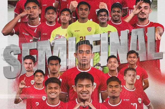 CETAK SEJARAH: Timnas Indonesia lolos ke semifinal Piala Asia U-23 dengan mengandaskan Korea Selatan melalui drama adu penalti dengan skor 11-10.