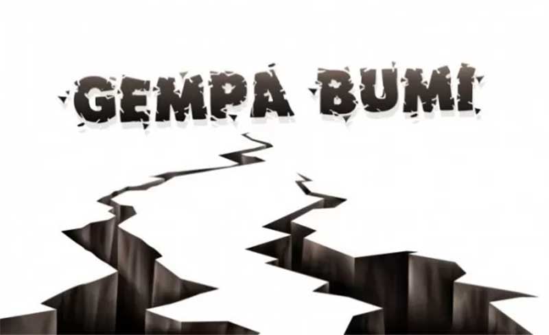 Ilustrasi gempa bumi.