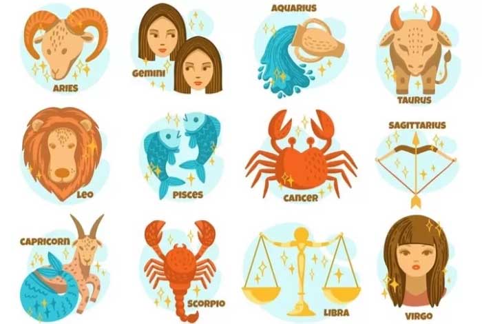 Ilustrasi tanda zodiak.